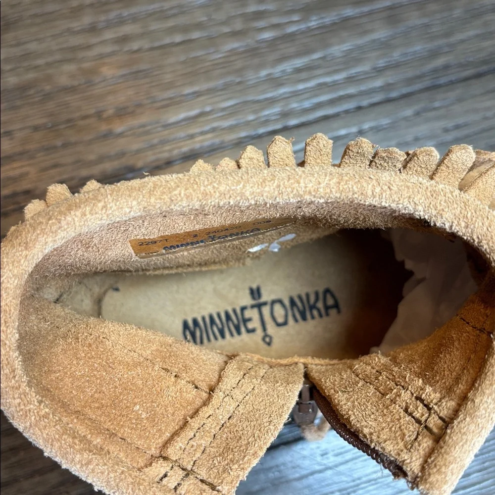 Minnetonka Tan Suede Moccasins